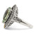 Shey Couture Sterling Silver with 14K Accent Antiqued Diamond and Pear Shaped Green Quartz Ring - QT-B2A9456D-2945