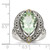 Shey Couture Sterling Silver with 14K Accent Antiqued Diamond and Pear Shaped Green Quartz Ring - QT-B2A9456D-2945