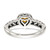 Shey Couture Sterling Silver with 14K Accent Antiqued Heart Citrine Ring - QT-5C03D4B9-9298