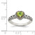 Shey Couture Sterling Silver with 14K Accent Antiqued Heart Peridot Ring - QT-D642C217-2113