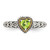 Shey Couture Sterling Silver with 14K Accent Antiqued Heart Peridot Ring - QT-D642C217-2113