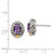 Shey Couture Sterling Silver with 14K Accent Antiqued Oval Amethyst Post Earrings