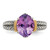 Shey Couture Sterling Silver with 14K Accent Antiqued Oval Amethyst Ring - QT-1CEB51C3-9591