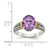 Shey Couture Sterling Silver with 14K Accent Antiqued Oval Amethyst Ring - QT-A812CCBE-7793