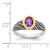 Shey Couture Sterling Silver with 14K Accent Antiqued Oval Bezel Amethyst Ring - QT-662DFA7D-3221