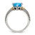 Shey Couture Sterling Silver with 14K Accent Antiqued Oval Blue Topaz Ring - QT-1AB80CE1-1089