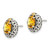 Shey Couture Sterling Silver with 14K Accent Antiqued Oval Citrine Post Earrings