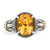 Shey Couture Sterling Silver with 14K Accent Antiqued Oval Citrine Ring - QT-5B70E82B-8009