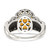 Shey Couture Sterling Silver with 14K Accent Antiqued Oval Citrine Ring - QT-5B70E82B-8009