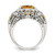 Shey Couture Sterling Silver with 14K Accent Antiqued Oval Citrine Ring - QT-78B44695-7268