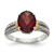 Shey Couture Sterling Silver with 14K Accent Antiqued Oval Garnet Ring - QT-D6093A09-1348