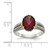 Shey Couture Sterling Silver with 14K Accent Antiqued Oval Garnet Ring - QT-D6093A09-1348