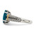 Shey Couture Sterling Silver with 14K Accent Antiqued Oval London Blue Topaz Ring - QT-CF77CA0C-8251