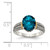 Shey Couture Sterling Silver with 14K Accent Antiqued Oval London Blue Topaz Ring - QT-CF77CA0C-8251