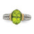 Shey Couture Sterling Silver with 14K Accent Antiqued Oval Peridot Ring - QT-5C8DB490-8930