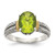 Shey Couture Sterling Silver with 14K Accent Antiqued Oval Peridot Ring - QT-AE899AC0-6802