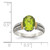 Shey Couture Sterling Silver with 14K Accent Antiqued Oval Peridot Ring - QT-B42D8497-7589