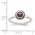 Shey Couture Sterling Silver with 14K Accent Antiqued Round Bezel Amethyst Ring - QT-EA8D1952-2310