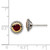 Shey Couture Sterling Silver with 14K Accent Antiqued Round Bezel Garnet Post Earrings