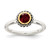 Shey Couture Sterling Silver with 14K Accent Antiqued Round Bezel Garnet Ring - QT-AECD043A-7747