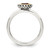 Shey Couture Sterling Silver with 14K Accent Antiqued Round Bezel Garnet Ring - QT-AECD043A-7747
