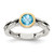 Shey Couture Sterling Silver with 14K Accent Antiqued Round Bezel Sky Blue Topaz Ring - QT-3792E60E-9257