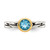 Shey Couture Sterling Silver with 14K Accent Antiqued Round Bezel Sky Blue Topaz Ring - QT-8658FB3D-7866