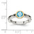 Shey Couture Sterling Silver with 14K Accent Antiqued Round Bezel Sky Blue Topaz Ring - QT-9E036E17-8326