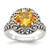 Shey Couture Sterling Silver with 14K Accent Antiqued Round Citrine Ring - QT-38F41F32-7562