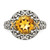 Shey Couture Sterling Silver with 14K Accent Antiqued Round Citrine Ring - QT-38F41F32-7562