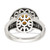 Shey Couture Sterling Silver with 14K Accent Antiqued Round Citrine Ring - QT-38F41F32-7562