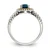 Shey Couture Sterling Silver with 14K Accent Antiqued Round London Blue Topaz Ring - QT-497389EA-3743