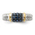 Shey Couture Sterling Silver with 14k Accent Black Rhodium Antiqued Sapphire Ring - QT-A45AD3C2-2460