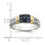 Shey Couture Sterling Silver with 14k Accent Black Rhodium Antiqued Sapphire Ring - QT-A45AD3C2-2460