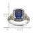 Shey Couture Sterling Silver with 14k Antiqued Lab Created Sapphire Ring - QT-0916E512-3778