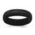 Silicone Black 5.7mm Domed Band Size 10