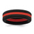 Silicone Black with Red Line Center 7.5mm Flat Band Size 10