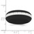 Silicone Black with White Grooved Center 7.50mm Band - SL-CBCB0F41-3060