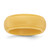 Silicone Gold Metallic 8mm Ridged Edge Band Size 10