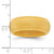 Silicone Gold Metallic 8mm Ridged Edge Band Size 11