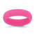 Silicone Hot Pink 5.7mm Domed Band Size 7