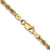 14K 28 Inch 3.35mm Diamond-cut Quadruple Rope Lobster Clasp Chain
