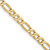 14K 28 inch 3.5mm Semi-Solid Figaro with Lobster Clasp Chain