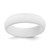 Silicone White 5.7mm Domed Band Size 8