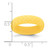 Silicone Yellow Mermaid Pattern 5.7mm Domed Band Size 8