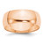 10k Rose Gold 8mm Lightweight Half Round Wedding Band Size 8.5