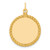 SS Gold Plate Engraveable Round with Rope Polished Front/Satin Back Disc