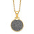 SS Gold-tone Polished Replica Phaistos Coin Pendant w/2 in ext. Necklace