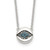 SS Multi Color CZ Evil Eye 16in w/2in ext Necklace