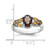 SS Rhodium Smoky and Whiskey Quartz Citrine White Topaz Ring - QR-CDDA5FA6-8652